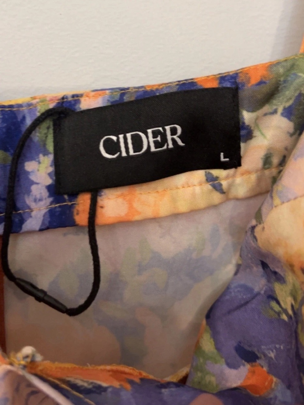 Cider Floral Asymmetrical Bodycon Dress in Orange, Purple, Green, Pink - Picture 3 of 7